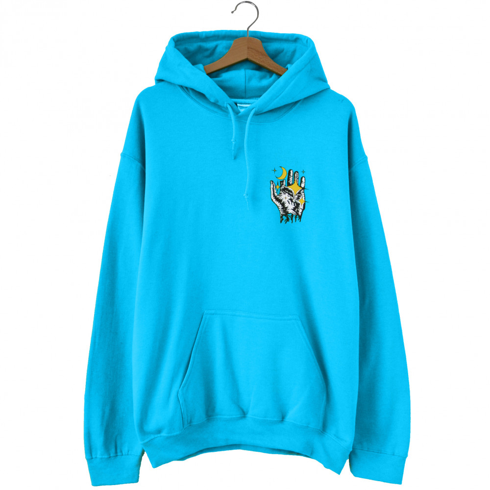 The Curly Simon The Lights Hoodie (Baby Blue)